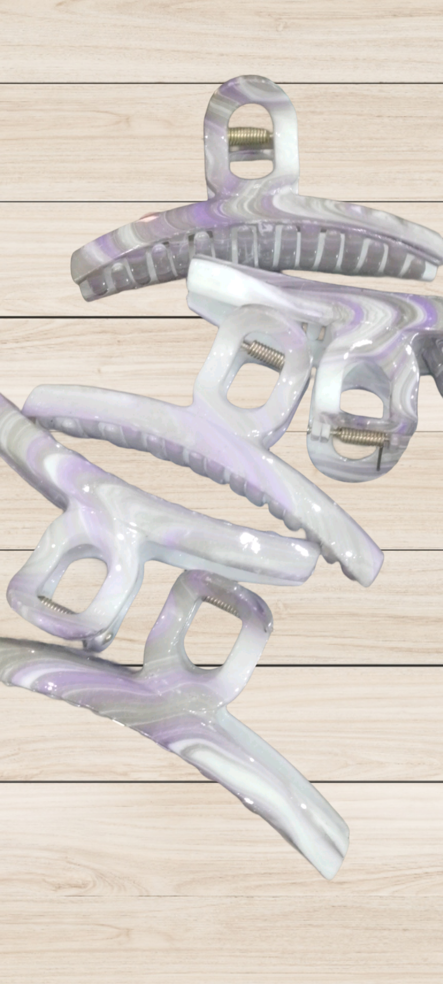 Purple rain bow hair clutchers