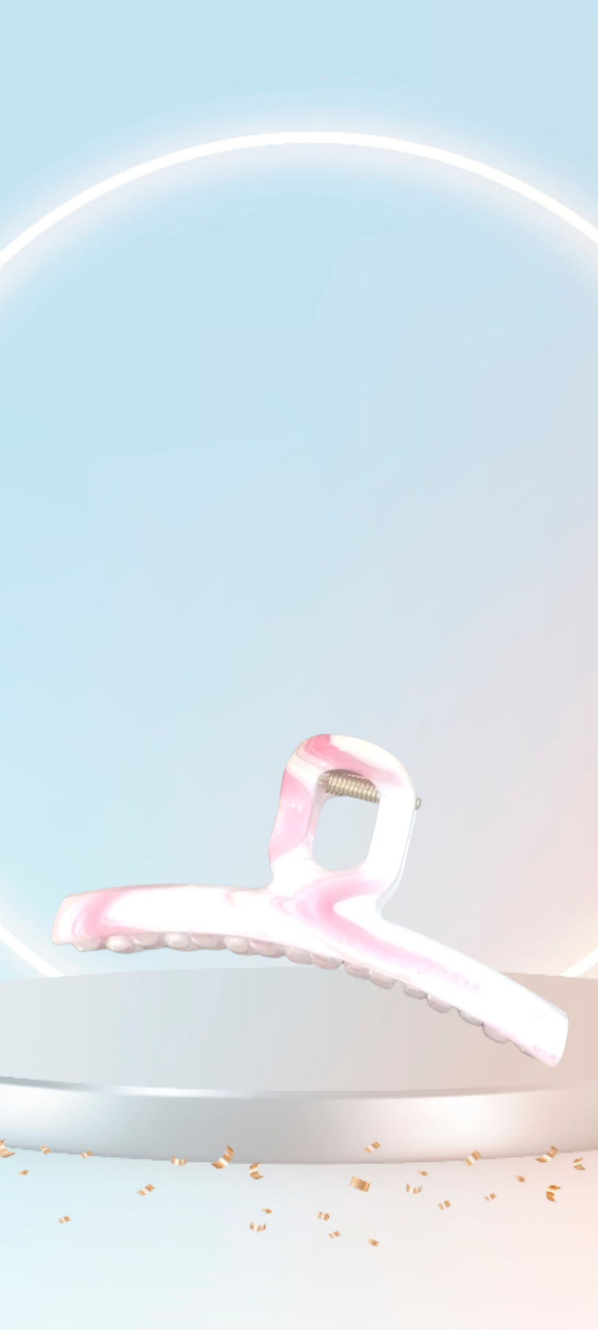 Pink rain bow hair clutchers