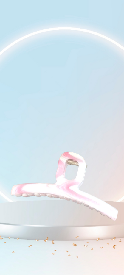 Pink rain bow hair clutchers