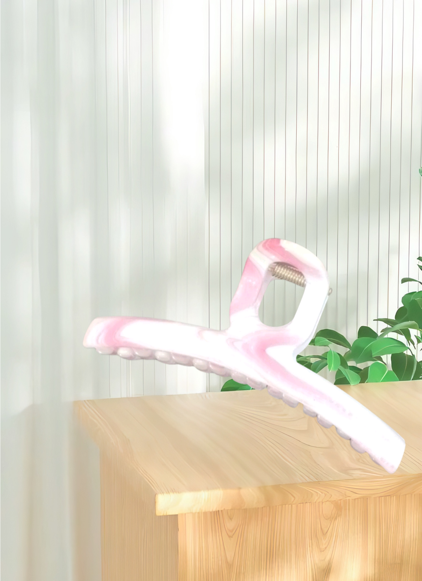Pink rain bow hair clutchers