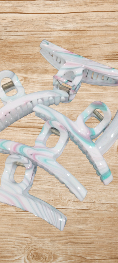 Multi colour rain bow hair clutchers