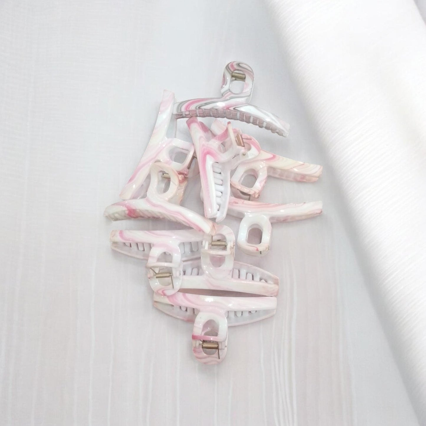 Pink rain bow hair clutchers