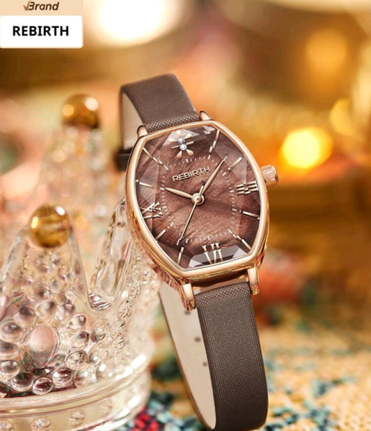 REBIRTH 1pc Women's Elegant Vintage Classic Versatile Generous Literary Minimalist Fashion Quartz Watch